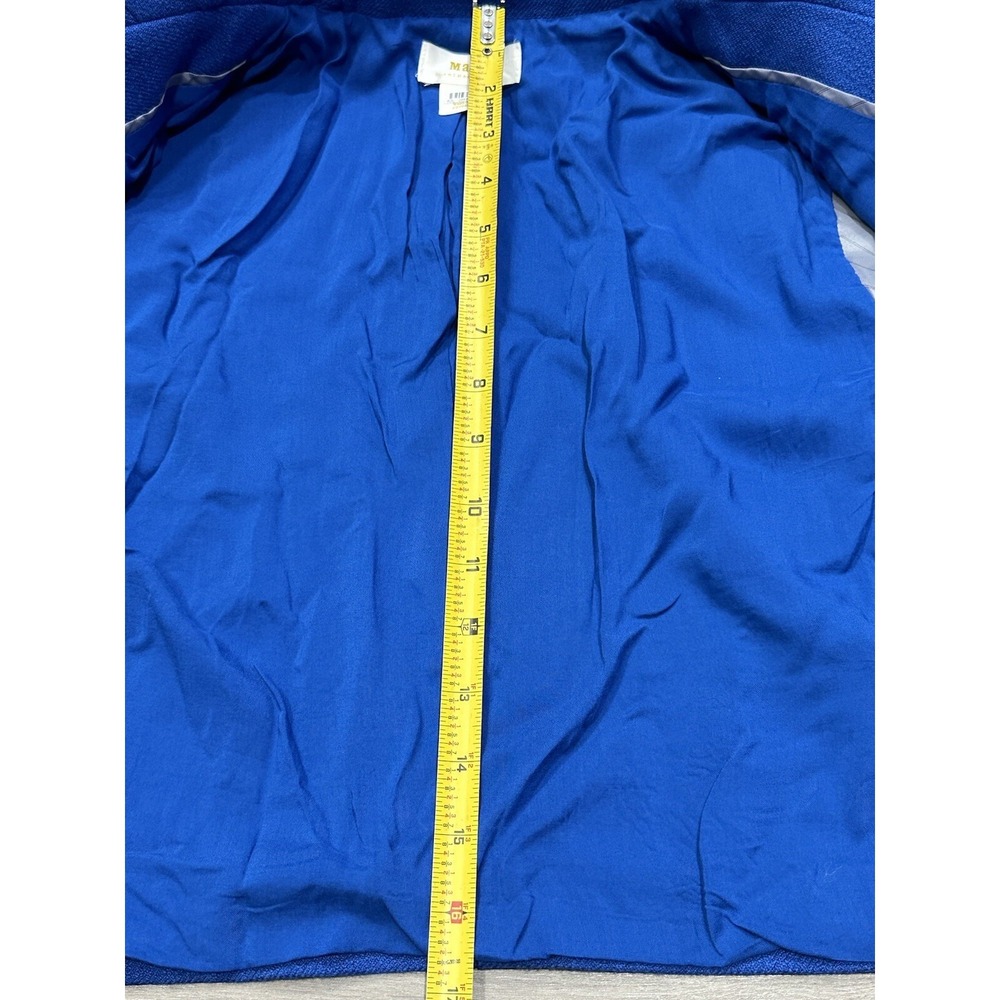 Anthropologie Womens Mare Mare Crop Double Breasted Royal Blue- Size MP (PETITE) - Picture 7 of 10